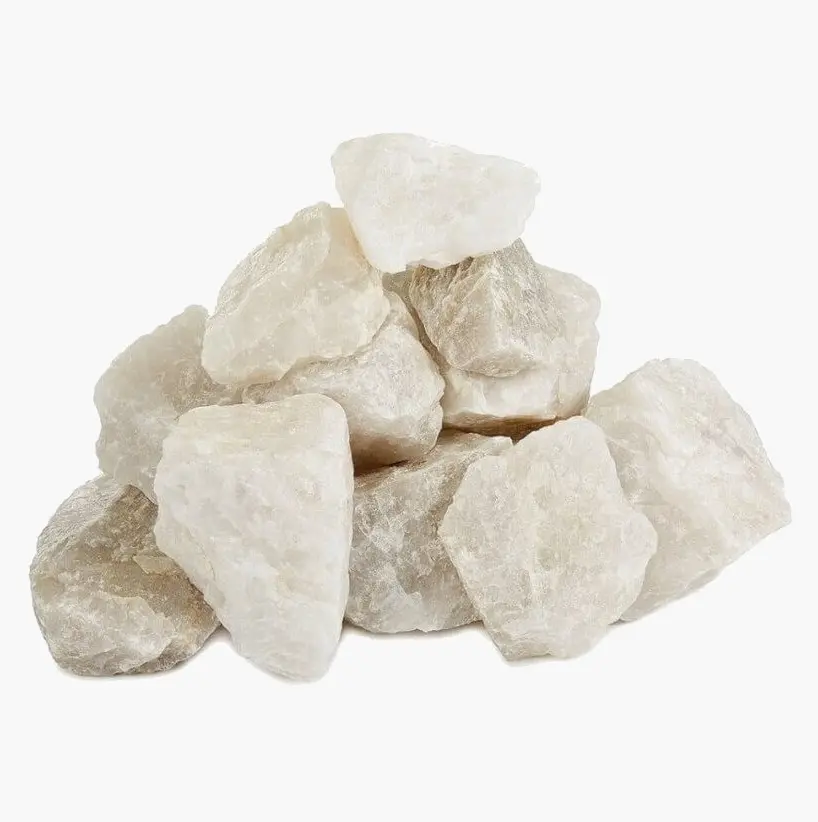 Камни для печи Белый Кварц, колотый