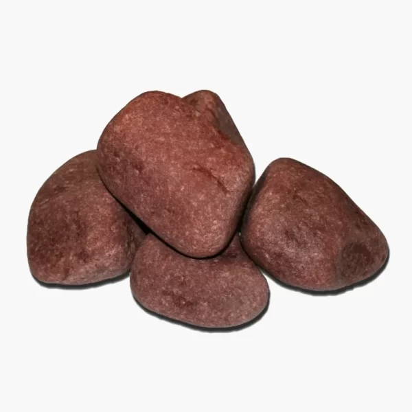 Камни для печи Малиновый Кварцит, обвалованный, 20 кг